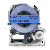 扬帆耐立(YFHC) 锦宫SC12B标签色带(蓝底黑字/12mm) 适用SR230C/230CH/530C/550C