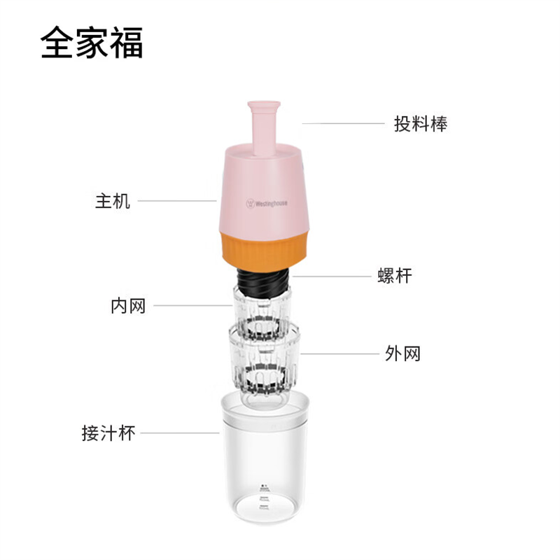 西屋(WESTINGHOUSE) 便携原汁机WSJ-A664便携原汁机榨汁机高清大图