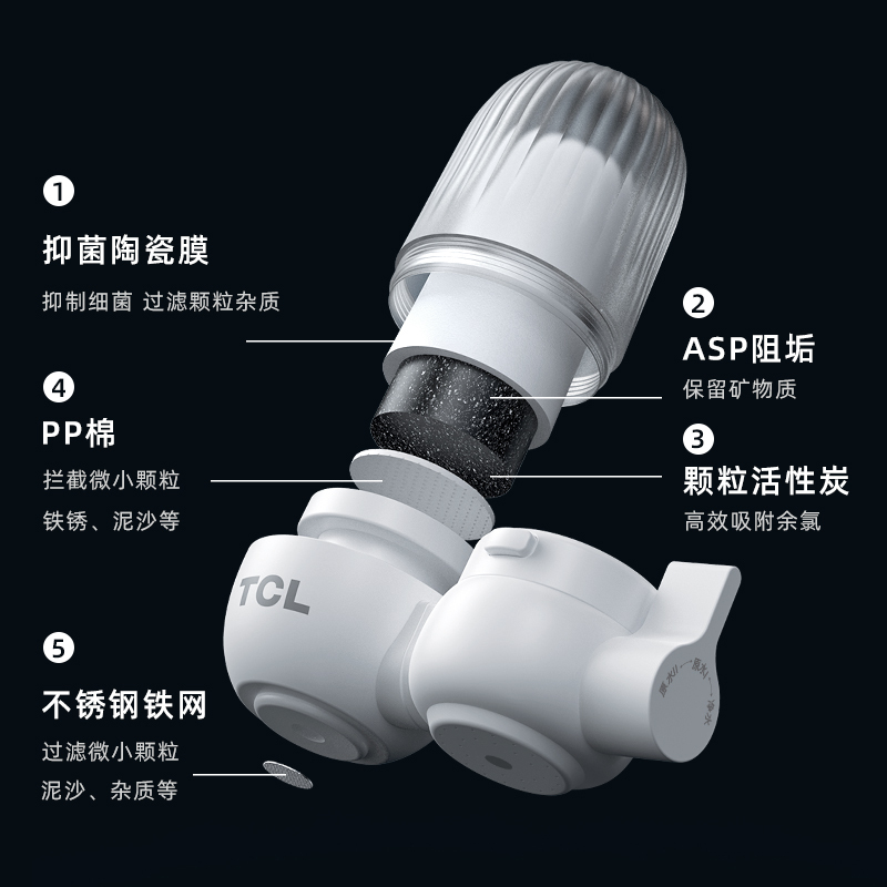 TCLTT306净水器家用直饮水龙头过滤器厨房自来水净化器滤水器净水机