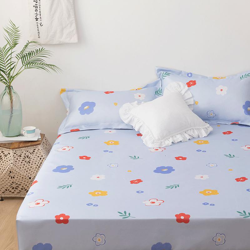 美帮汇冰丝席床单式凉席三件套席子双人1.5m1.8m床可折叠花味时光高清大图