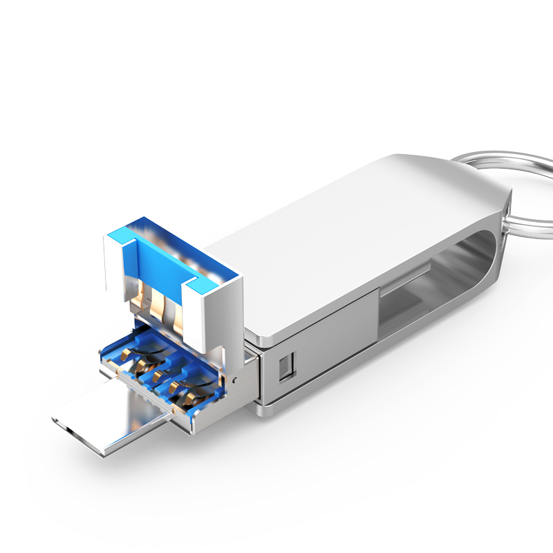 OTG手机U盘32g Type-C/Micro/USB3.0三合一金属两用电脑U盘