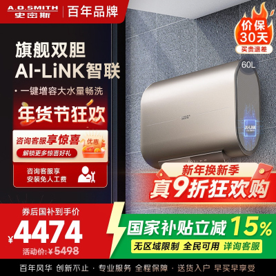 A.O.史密斯电热水器E60HGDWi