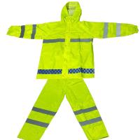 丛林狐荧光绿高速路政交通警示分体雨衣雨裤套装交通路政道路公路巡逻户外摩托车骑行成人男女2XL175