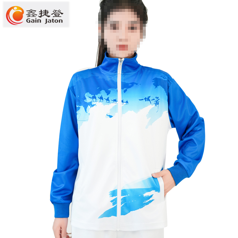 运动套装女新款运动休闲服 AGRY-071 1套 3XL 蓝色