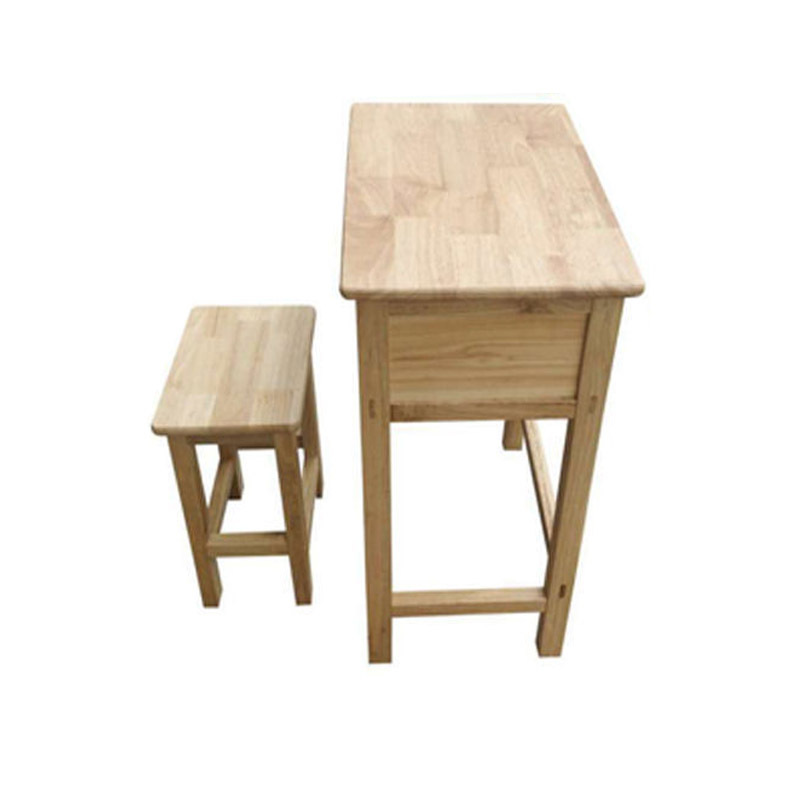 卡里鳄单人木课桌凳klekd41课桌长600宽450高760mm课凳长360宽260高