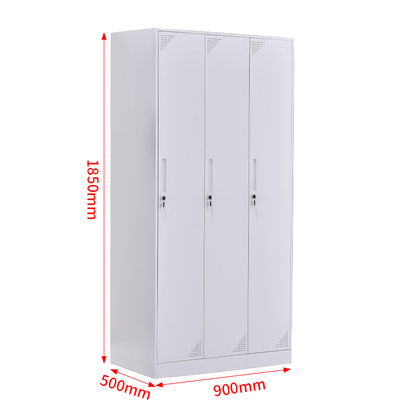 臻远 ZY-GYGC-14拆装更衣柜窄边储物柜 纯白色三门高清大图