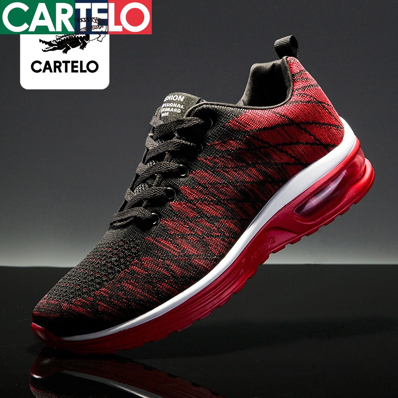 [特惠款]卡帝乐鳄鱼(CARTELO)男鞋飞织休闲鞋男士时尚潮鞋运动