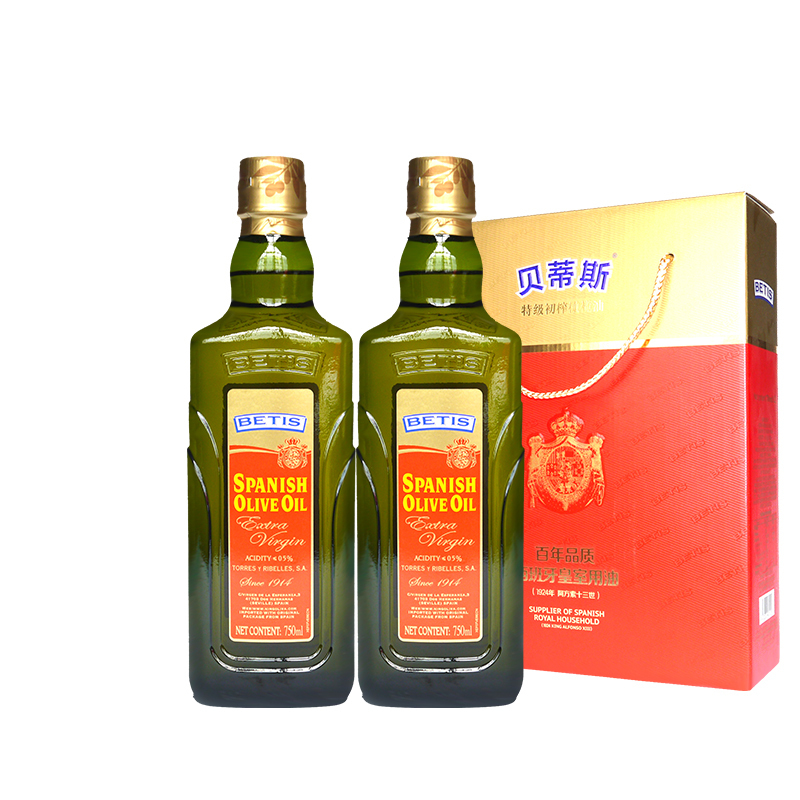 贝蒂斯(BETIS) 特级初榨橄榄油 750ml*2 单盒装