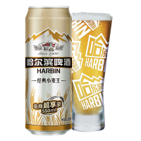 哈尔滨(Harbin)啤酒小麦王高升装550ml*20听整箱装啤酒苏宁自营麦香浓郁国产啤酒