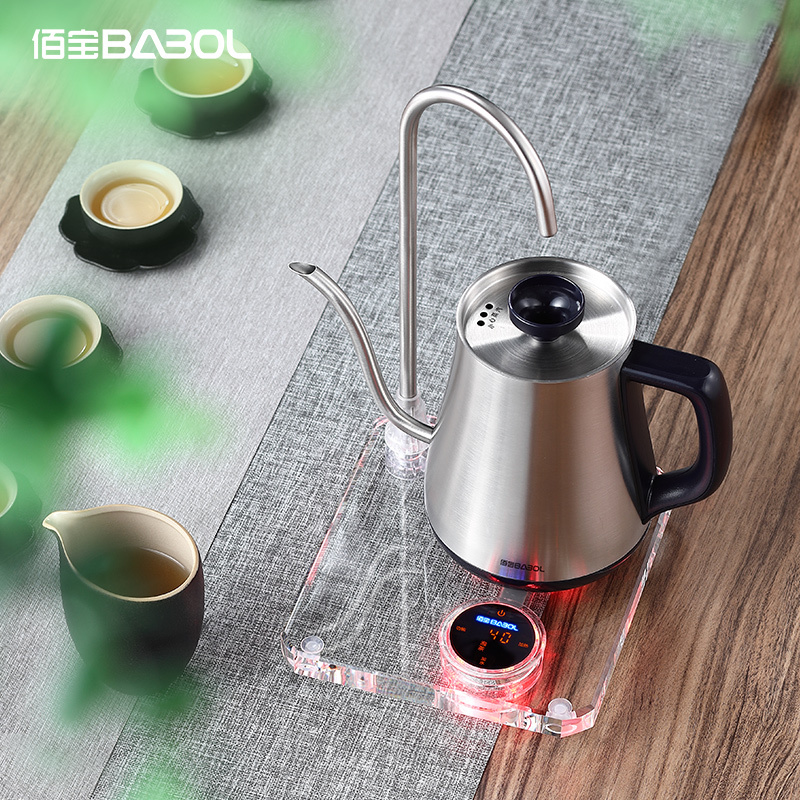 佰宝(Babol)电水壶 DCH-802烧水壶自动上水电热水壶家用全自动泡茶煮茶壶全不锈钢壶体底盘加热办公室煮茶