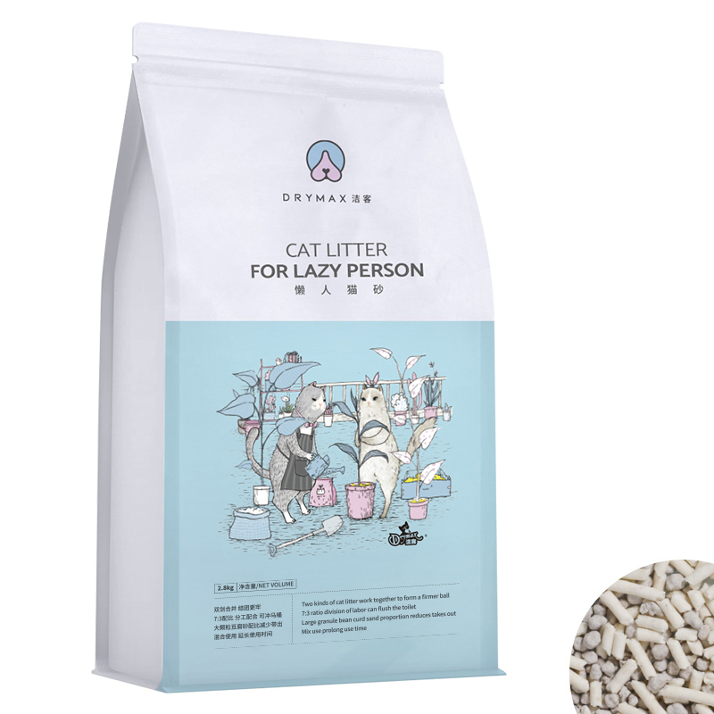 洁客(Drymax)膨润土豆腐砂混合猫砂懒人猫砂2.8KG