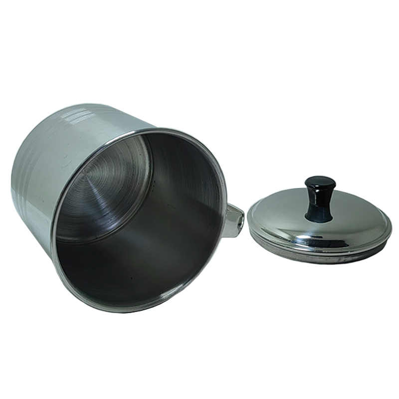 炯毅 不锈钢茶杯带盖家用防摔口杯老式茶缸子喝水杯 不锈钢杯子 10cm/个高清大图