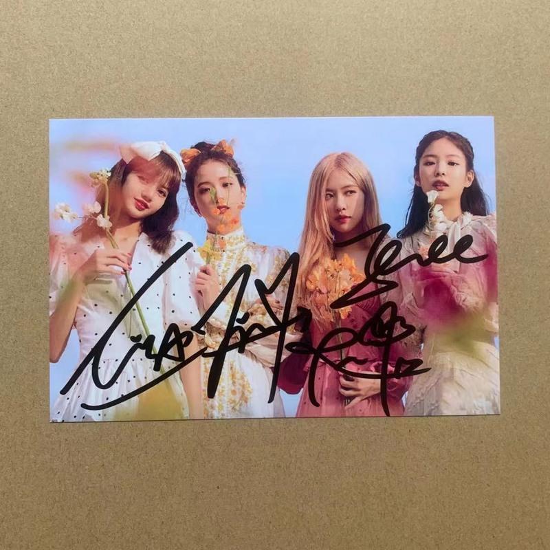 blackpink亲笔签名照lisa金智妮朴彩英金智秀签名照周边毕业礼物款式9