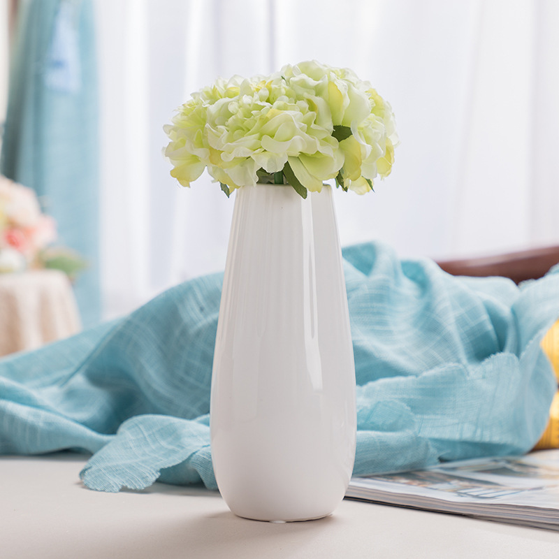 满天星花瓶闪电客摆件宜家客厅白瓷小清新干花插花创意陶瓷花器简约