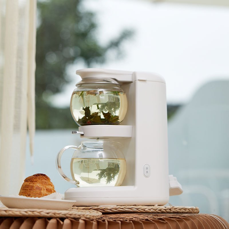 鸣盏煮茶器养生沙漏壶mini办公室小型家用多功能泡花煮茶壶茶饮机MZ-1151