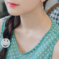 日韩国简约气质蝴蝶结锁骨链坠 s925纯银项链女 时尚配饰银饰品送女朋友老婆生日礼送女朋友七夕情人节礼物