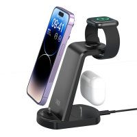 XO Apple Watch(地心引力）+iPhone直插式+TWS直插式 三合一多功能无线充充电器WX035