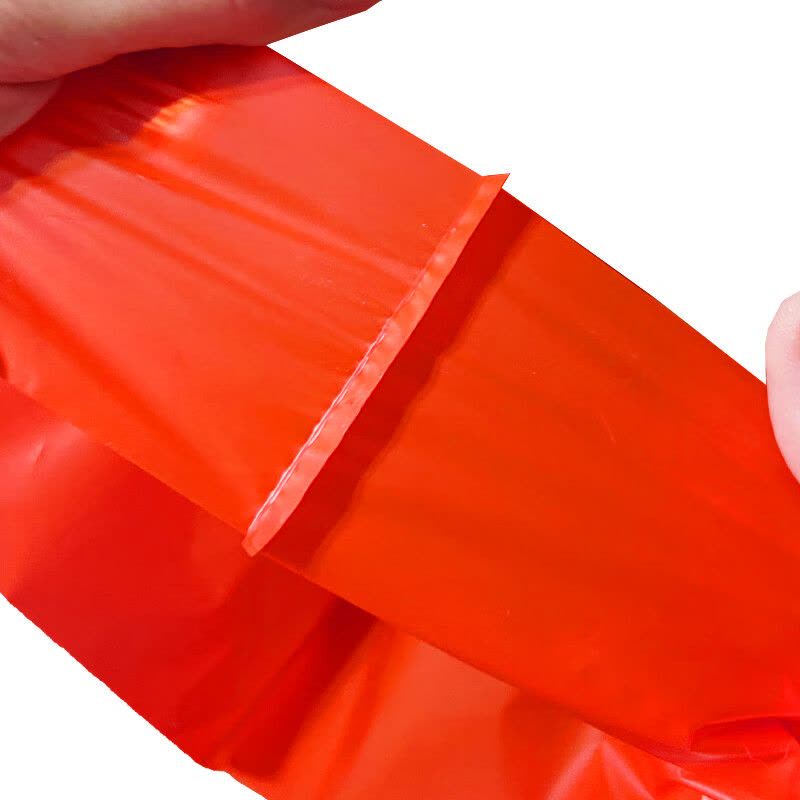 背心式单面3丝特厚红色打包袋垃圾袋图片