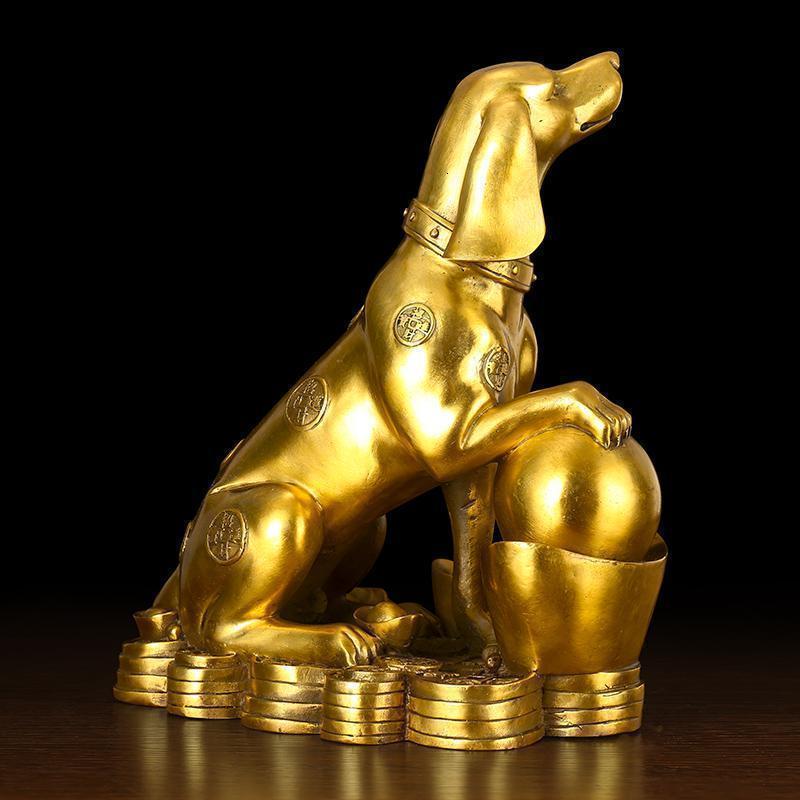 美帮汇铜狗摆件客厅家居装饰品摆设狗年生肖狗工艺品视频