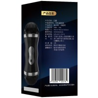 久爱飞机杯男用処女双通道口吸隂道双头菗插温水自加温男人性玩具自嗨玩全自动夹吸成人性用品震动免提 双粉+口飞机杯黑色电动款