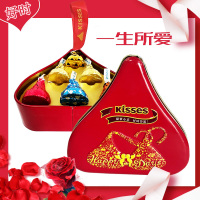 Hershey’s好时牛奶巧克力好时之吻铁盒装6粒水滴礼盒装结婚喜糖