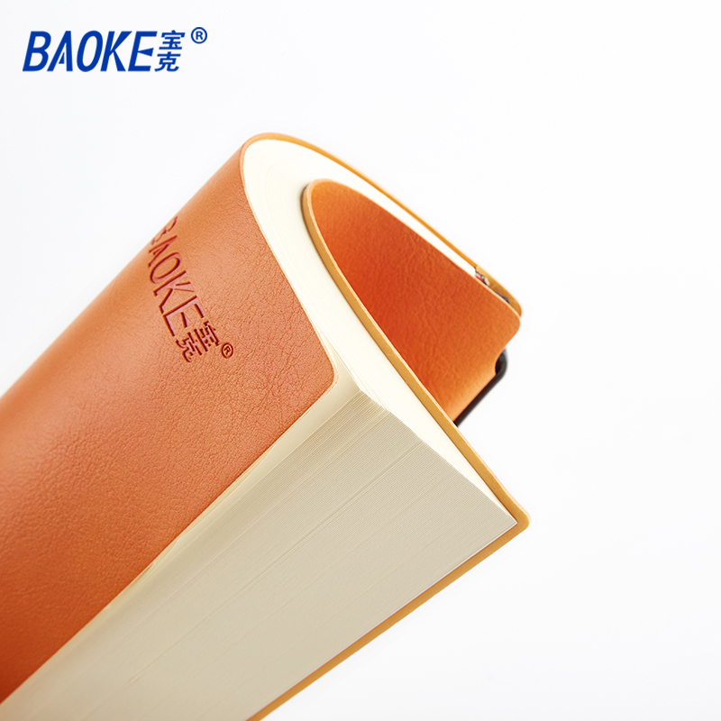 宝克(baoke) NB2225 商务加厚记事本可插笔软皮面本记事本日记本笔记本子 128页25K-41×20 多色可选