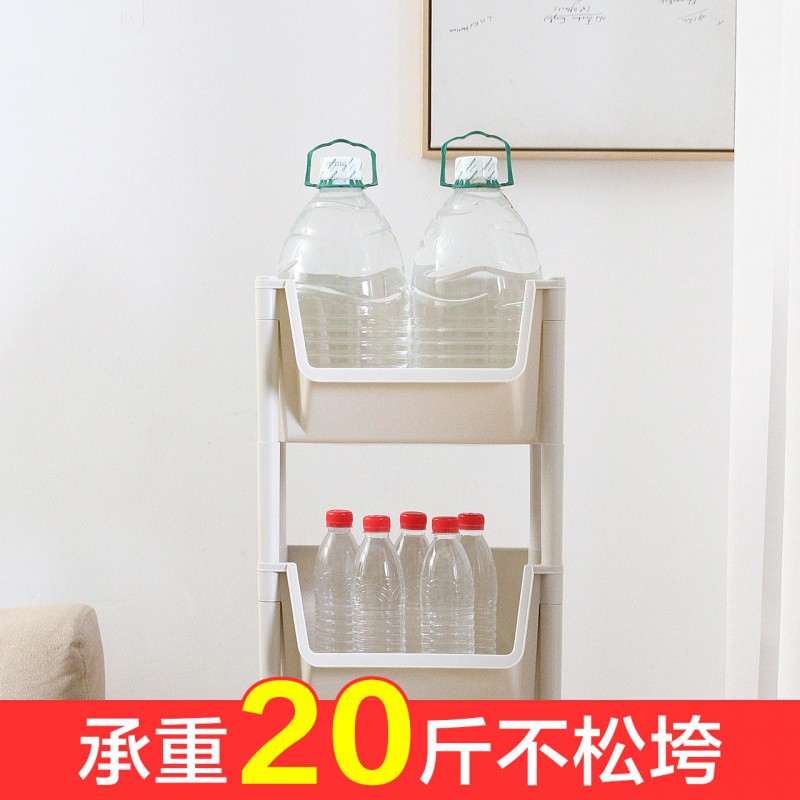 厨房置物架蔬菜收纳架落地多层果蔬架子家用菜架可移动小推车收纳层架 三维工匠高清大图
