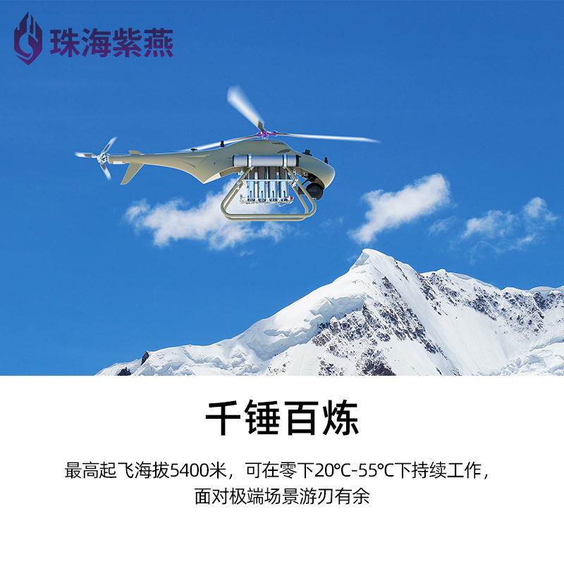 珠海紫燕(ZIYAN )河豚A2 大载重无人直升机 长航时电动无人直升机 适用于海拔3000米以下