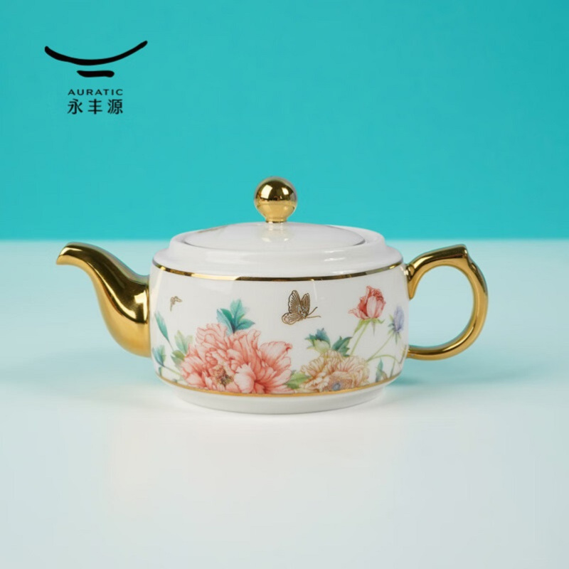 永丰源(auratic)风华绽放 4头旅行茶具 (茶壶130ml*1壶盖*1 茶杯*2)!高清大图