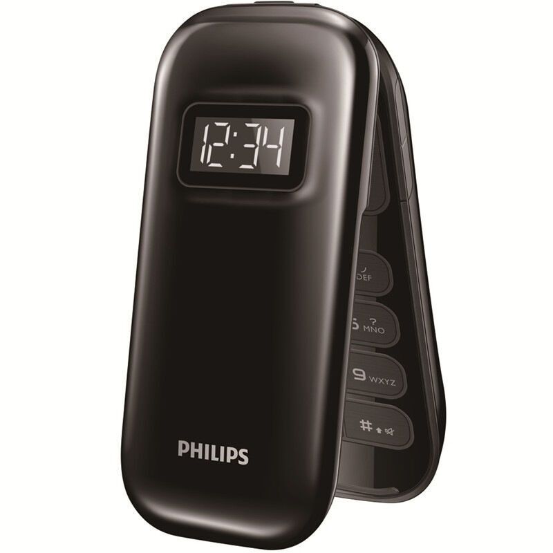 PHILIPS/飞利浦E320手机 双卡双待 移动联通2G翻盖手机 外放收音机 老人功能机学生备用机 黑色