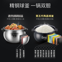 苏泊尔(SUPOR)电压力锅双阀鲜呼吸100 IH电磁加热5L/升双胆球釜智能 高压锅电饭锅SY-50HC5Q