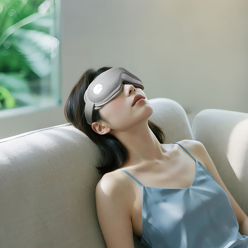 蓝宝(BLAUPUNKT)按摩器眼睛疲劳舒缓神器眼袋热敷按摩眼罩智能眼部按摩仪BP-YJ576Y/小象灰/礼邮外高清大图