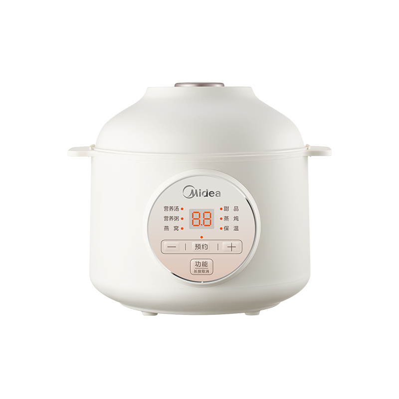 美的(Midea)电炖锅家用煲汤锅养生炖汤盅煮粥锅神器婴儿辅食锅白瓷内胆隔水炖智能预约 MD-DZE1066