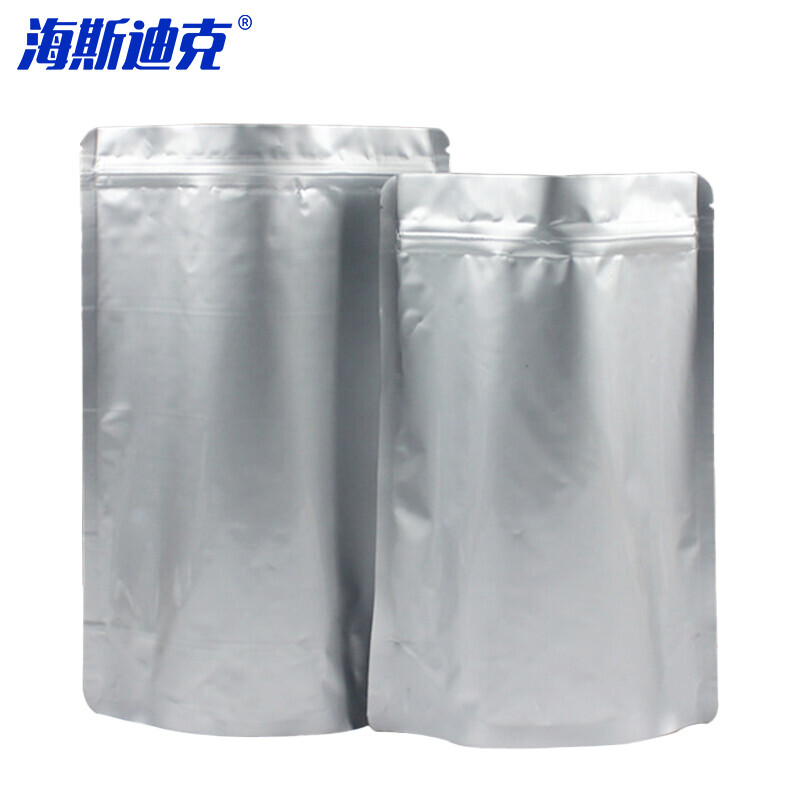 海斯迪克 铝箔自立式零食自封袋 HKSN-03 9*13+3(圆角) 50个 1件