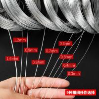镀锌防锈铁丝搭大棚家用手工DIY挂窗帘晾衣绳工地建筑细软铁丝线--1.2mm约30米一卷