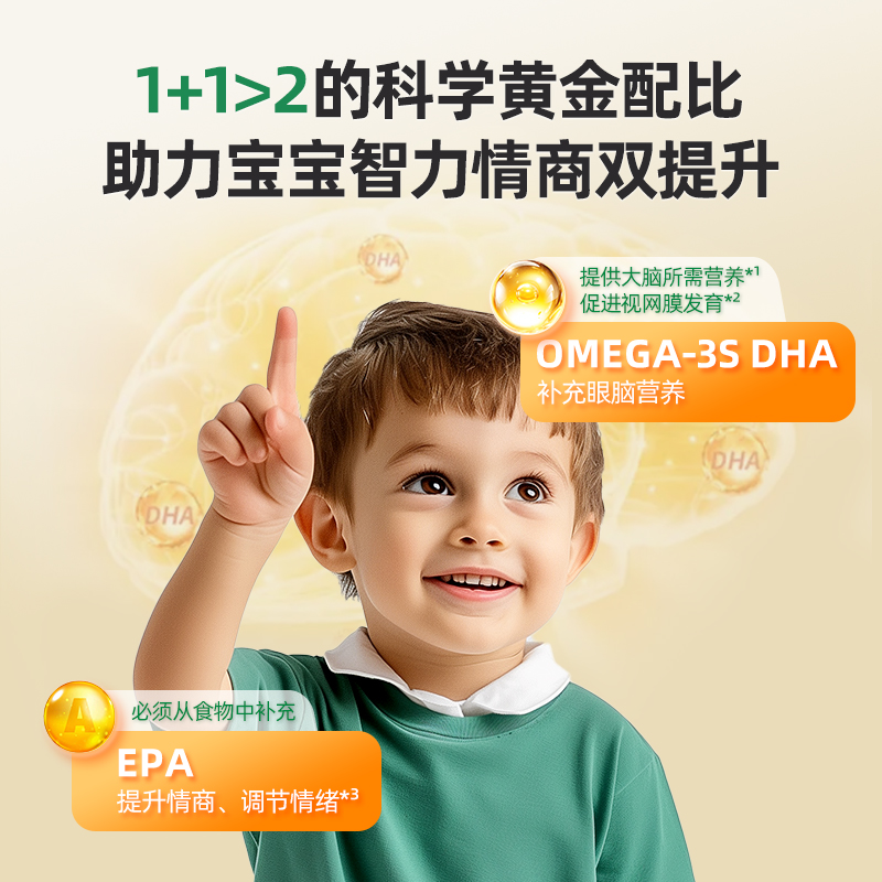 童年时光ChildLife 小金珠DHA 90粒/瓶营养守护成长安心高清大图