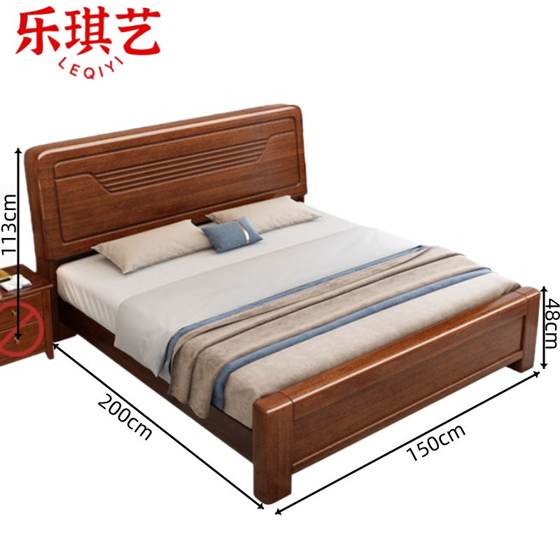 乐琪艺床 实木张高清大图