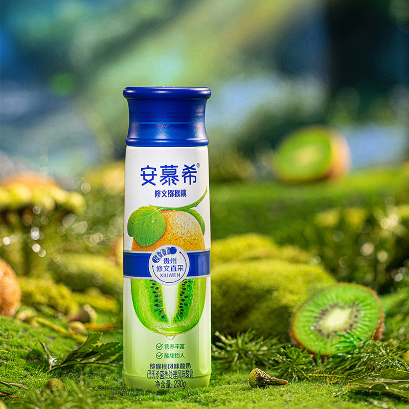 伊利安慕希修文猕猴桃奶昔风味酸奶230g10瓶箱礼盒装视频用2