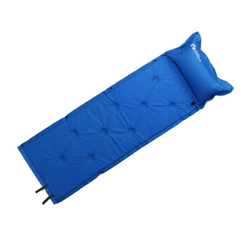 垫防潮垫加宽加厚气垫床户外帐篷睡垫双人可拼接充气午休垫 单人-天蓝