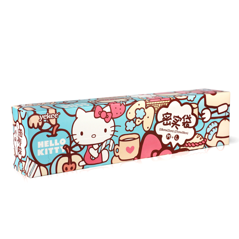 宜洁 HelloKitty密实袋封口袋加厚自封袋家用食品袋大小号保鲜Y-9947、Y-9948、Y-9949、3组装