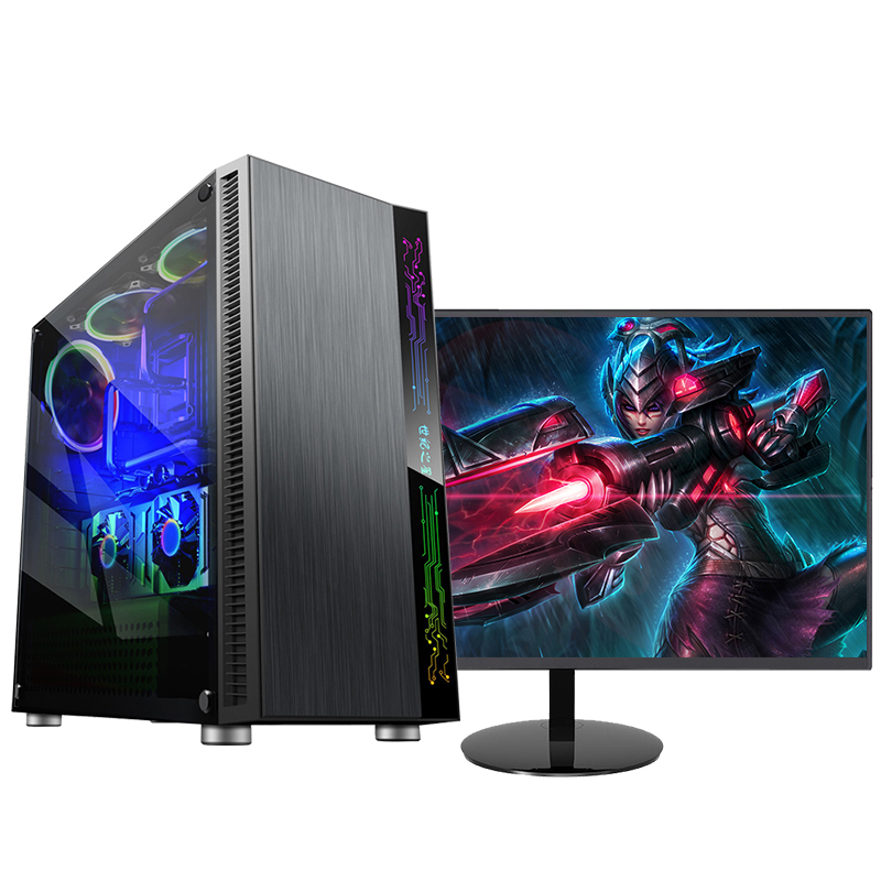 世纪之星 酷睿i7四核/GTX750独显/8G内存/256G固态 台式机 台式电脑 DIY组装机 组装电脑 电脑主机 家用办公商用娱乐影音 游戏电脑学生网课直播电脑+19英寸全套