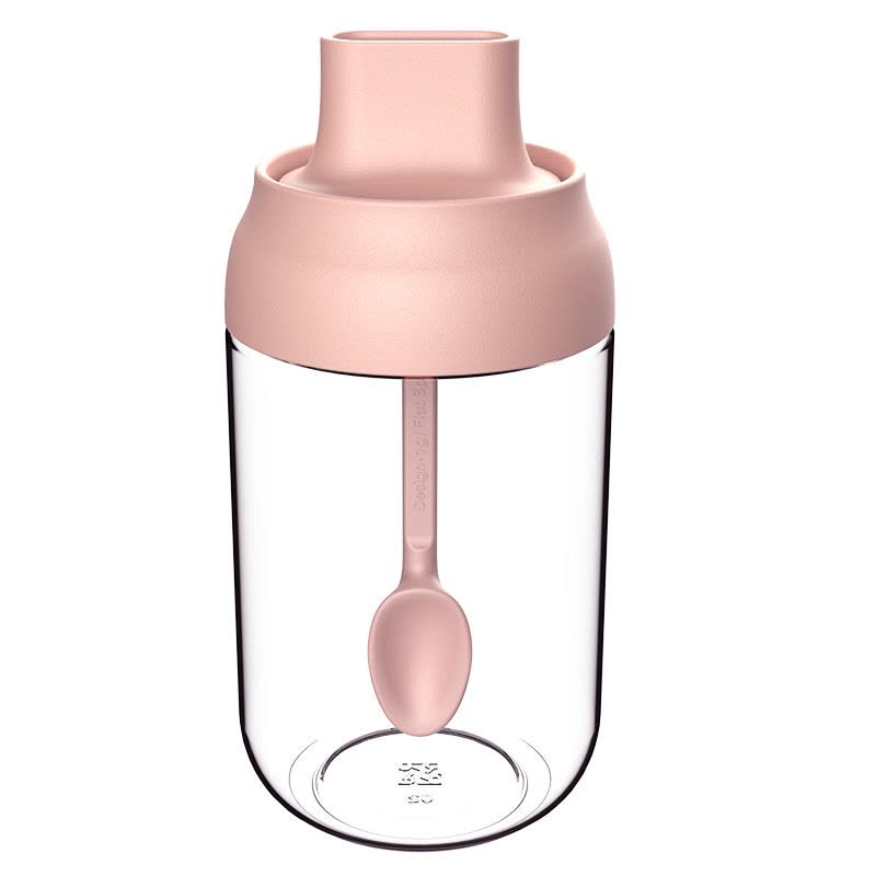 厨房盐糖调料盒放盐调味盒玻璃家用调料罐子组合装盐罐子调味品罐 敬平 马卡龙粉5只装[买即送运费险]调味罐图片