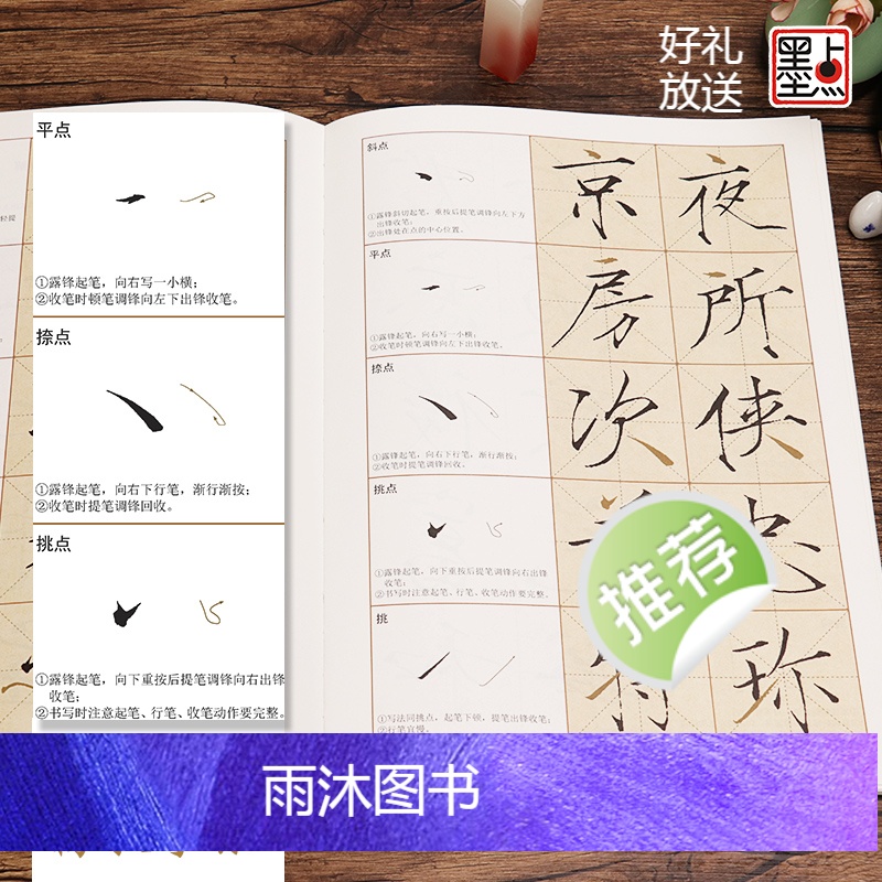 单字放大本全8册 [正版]墨点字帖单字放大本王羲之圣教序兰亭序颜真卿多宝塔碑颜勤礼碑曹全碑宋徽宗赵佶瘦金体千字文赵孟頫前高清大图