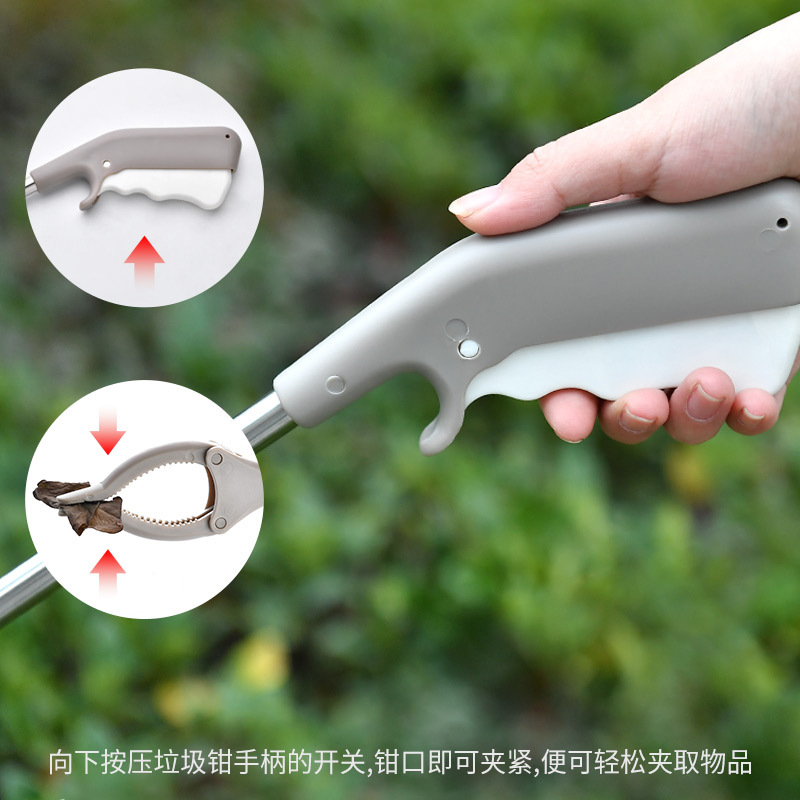 环卫工人捡垃圾夹子拾物器长柄火钳夹烘焙精灵超长取物加长垃圾钳专用