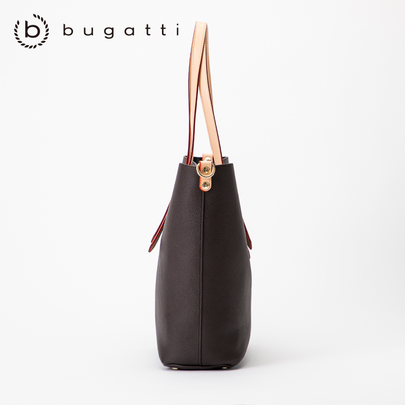 bugatti 德国轻奢品牌 时尚水桶包包菜篮子子母包女斜挎内胆欧美休闲女士手提包纯色简约大容量女包