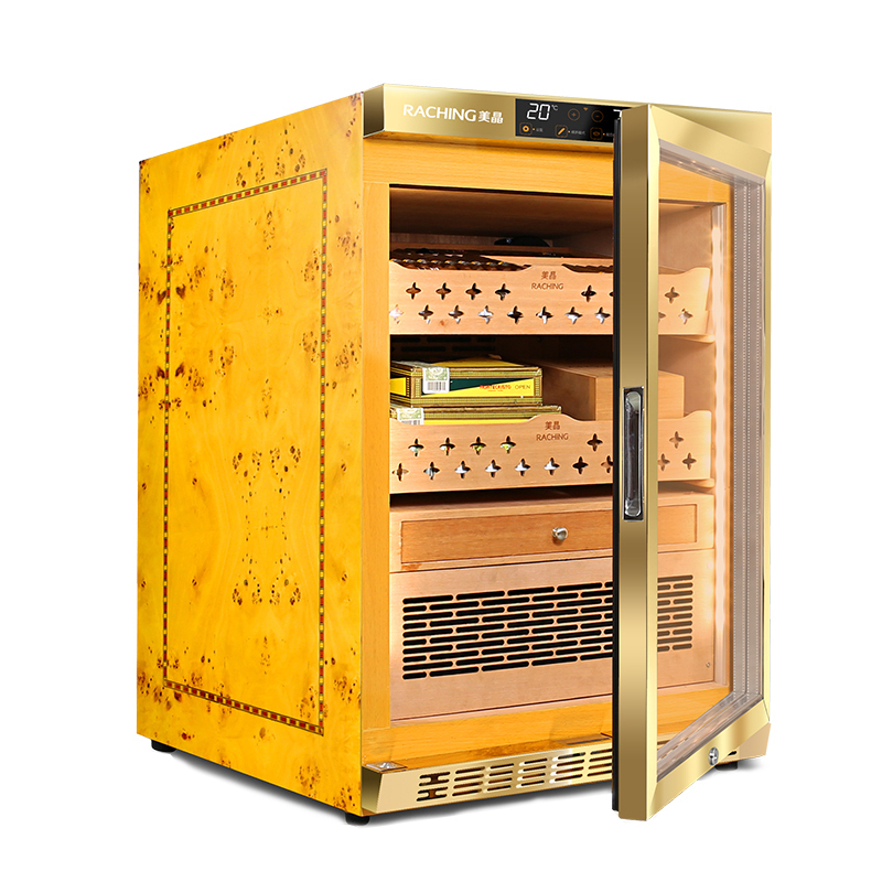 美晶rachingmon800a智能水平线实木恒温恒湿雪茄柜保湿柜星空黑西班牙