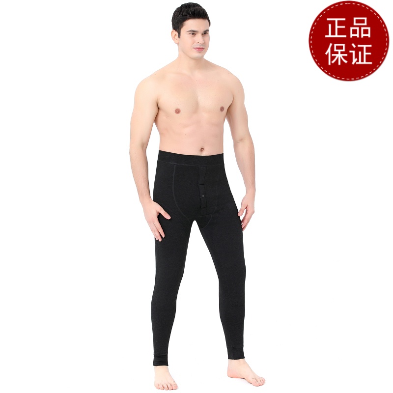 免费试穿 2024新款品牌牧绒多斯保暖裤男加绒加厚护膝羊绒裤男外穿獭兔绒棉裤护膝打底裤春秋绒裤毛裤羊绒裤中老年人春秋装 深灰色 170(L)