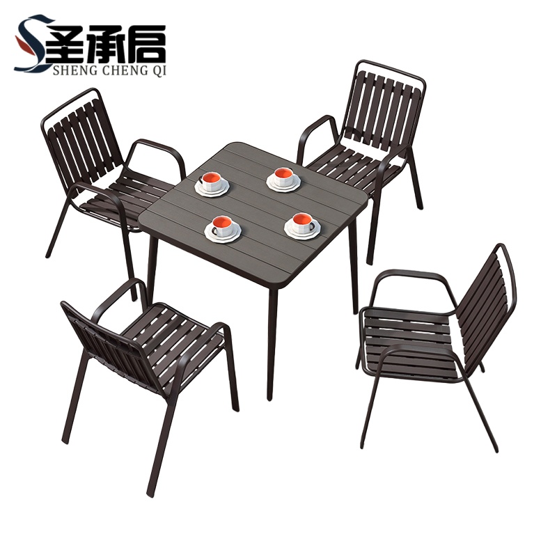 圣承启 室外桌椅 方桌*4椅 套高清大图