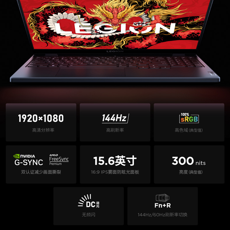 联想(Lenovo)拯救者R7000 15.6英寸电竞游戏本笔记本电脑(R7 8745H 16G 512G RTX4060 FHD 144Hz100%sRGB)钛晶灰