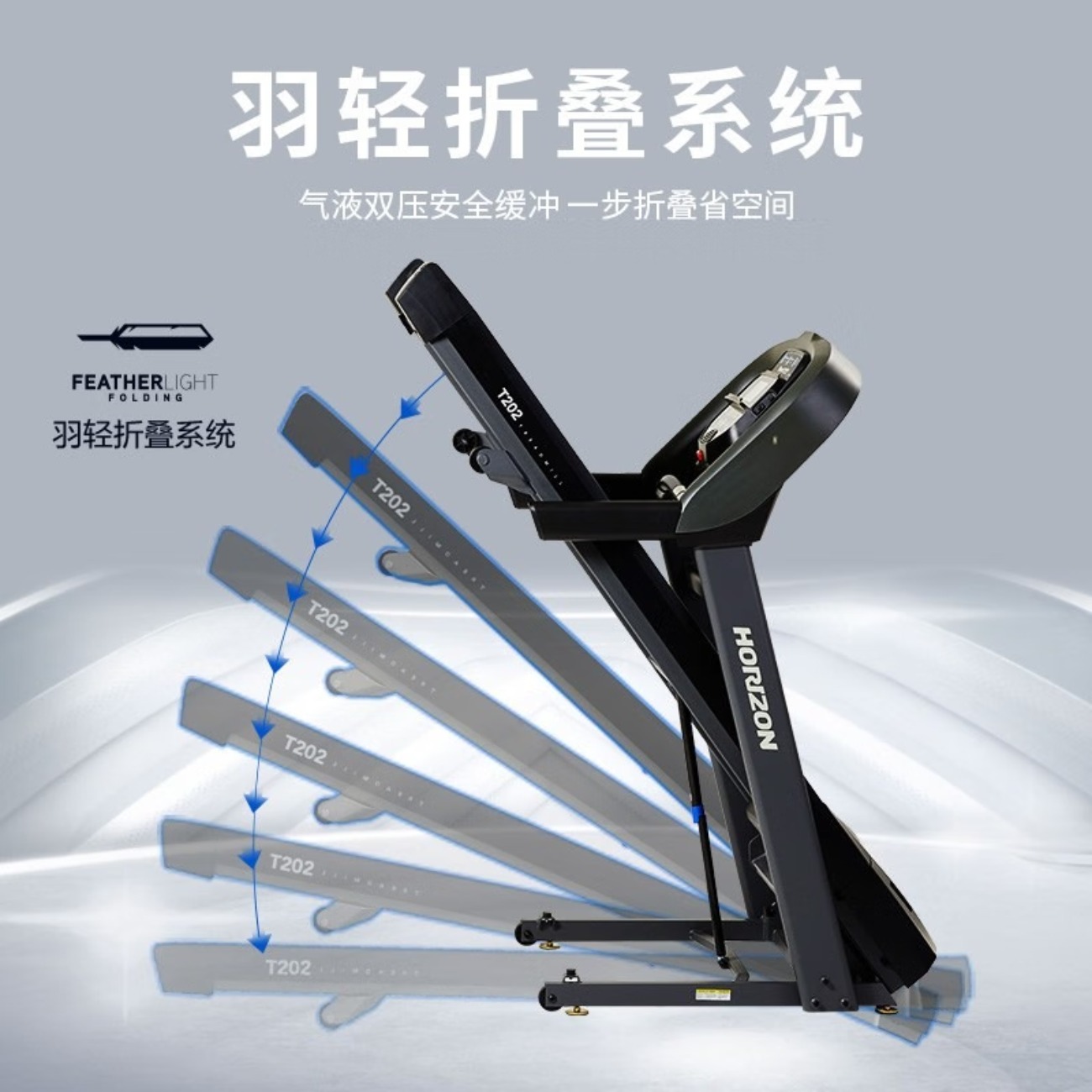 乔山(JOHNSON)家用小型跑步机减震可折叠走步机坡度可调室内健身运动器材 三级避震占地小2.0HP_TR5.0高清大图